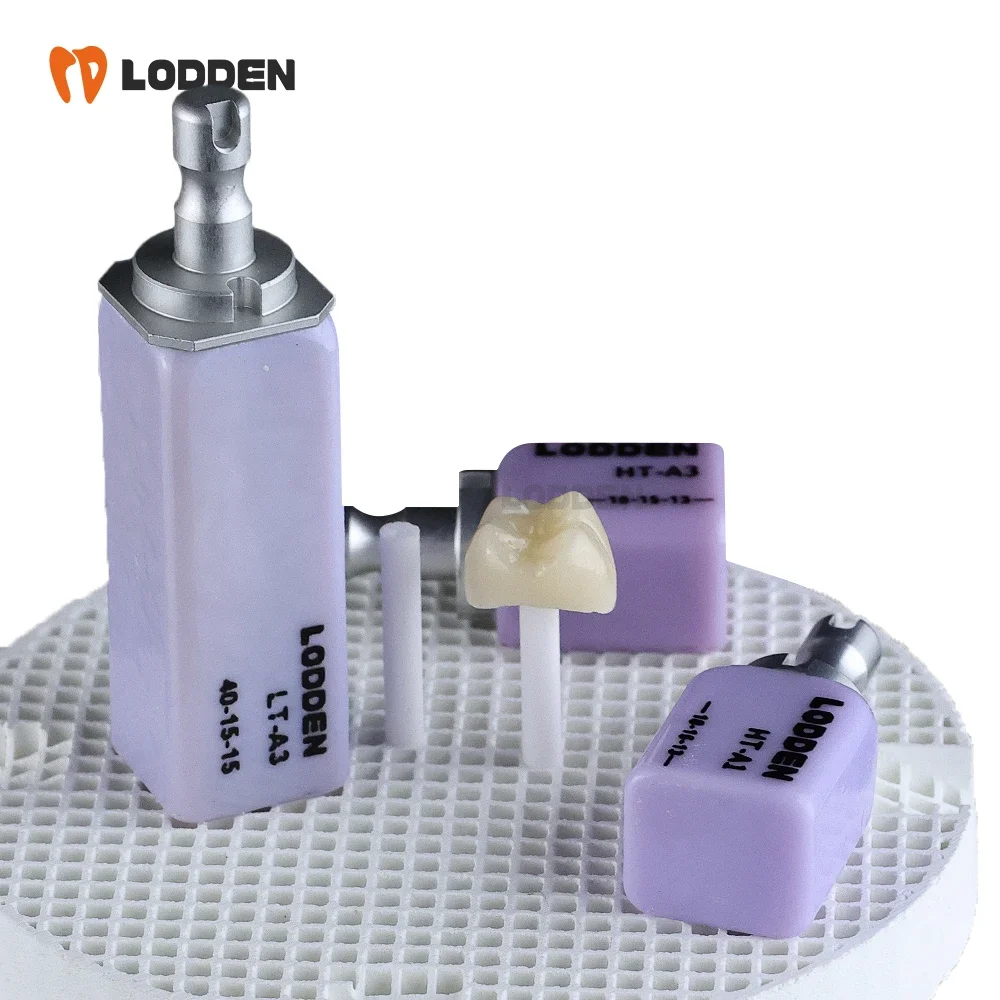 Lodden 5 buah Lithium gigi tidak efektif blok keramik kaca C14 blok HT/MT/MO/LT untuk CAD CAM Sirona sistem penggilingan mahkota Veneer