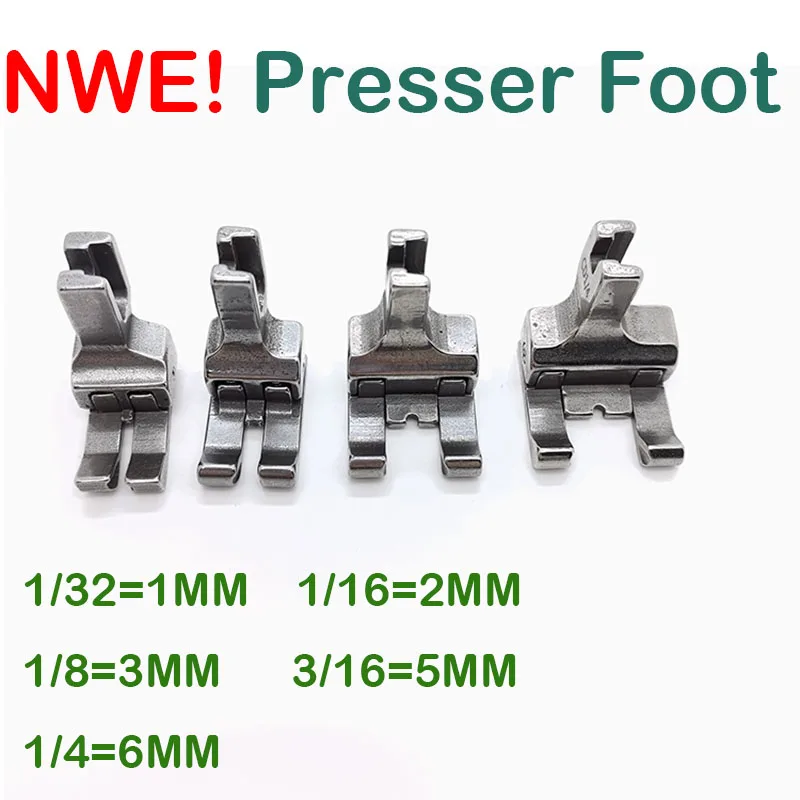 CD1/32'' 1/16'' 1/8'' 3/16'' 1/4'' Industrial Sewing Machine Double Compensating Presser Foot Made By Steel Lockstitch Standard