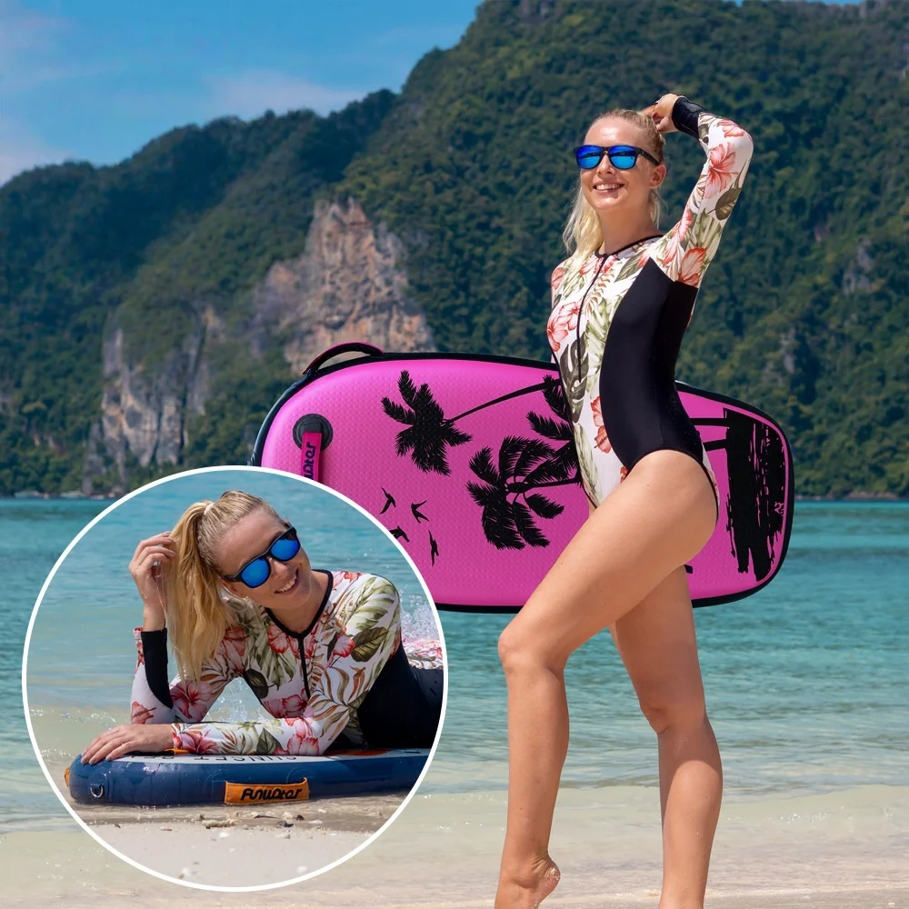 Inflatable surfboard, water ski, Bodyboard, portable universal swimming board, paddleboard, and prone board