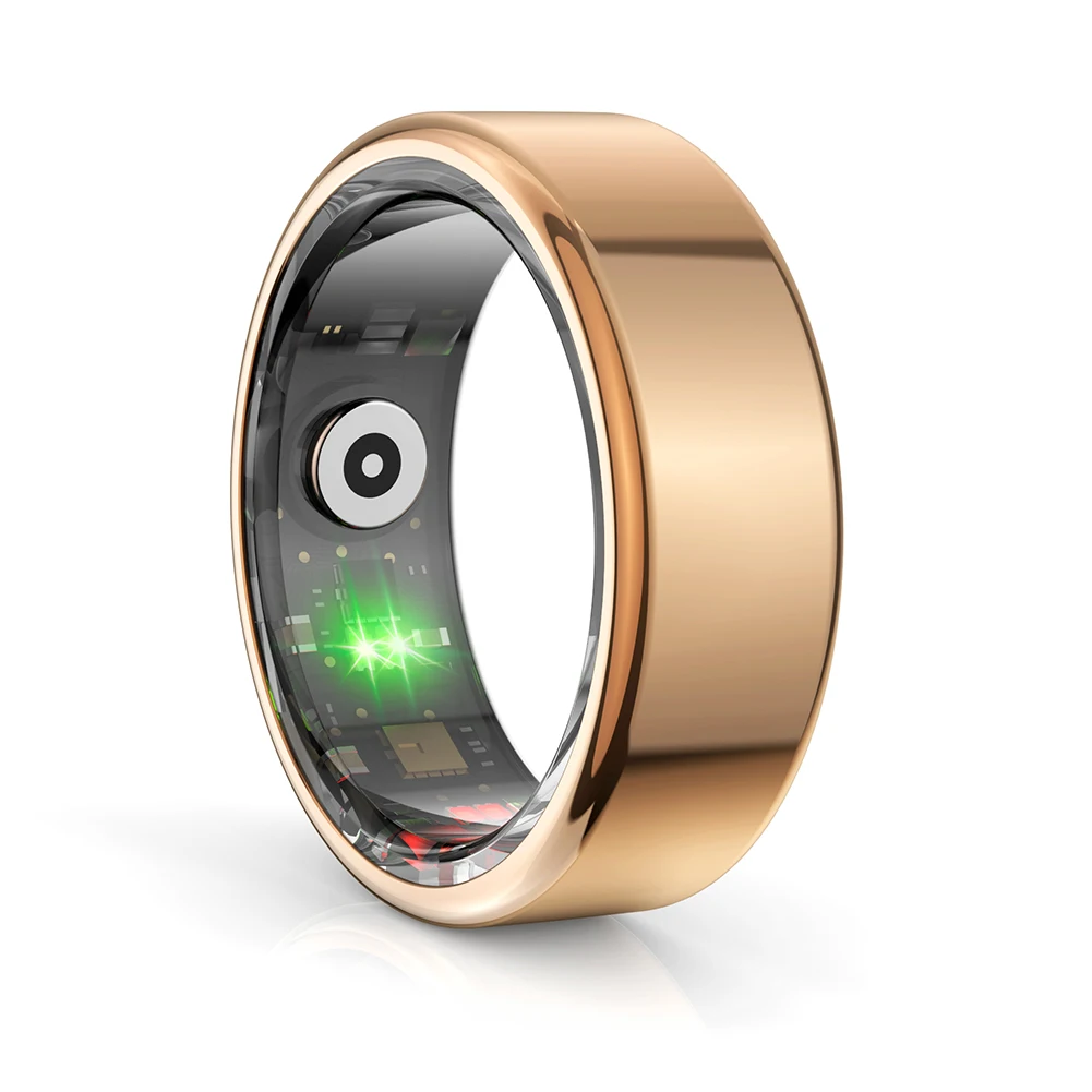 R02 Smart Ring Health Tracker 5.0 متوافق مع بلوتوث IP68 و5ATM مقاوم للماء أوضاع رياضية متعددة يمكن ارتداؤها لنظام Android وIOS