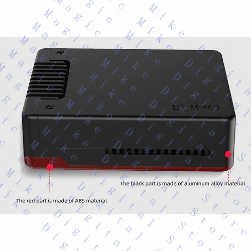 UU para Raspberry Pi 5 carcasa de aleación de aluminio con ventilador de refrigeración carcasa protectora