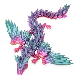 3D Printed Dragon With Wings Rotatable Articulated Flying Wing Dragon Ornaments Home Desktop Crafts Creative Kids Birthday Toys