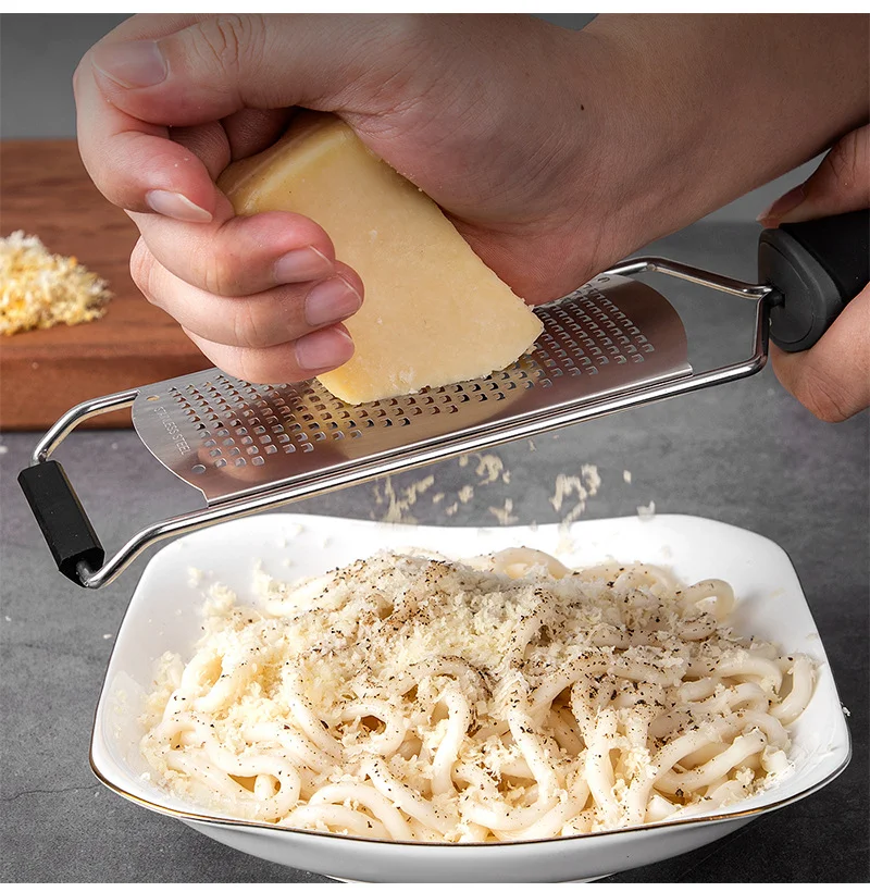 304 Stainless Steel Cheese Grater, Multi-Purpose Kitchen Shredder for Hard Cheese,Vegetables,Chocolate,Ginger & Zest-Rust-Proof
