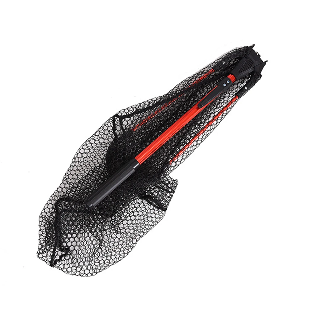 

Folding Fish L Net Compact Quick Dry Nylon Mesh Collapsible H Adjustable Storage Aluminum Alloy Fishing Net Triangle Fold