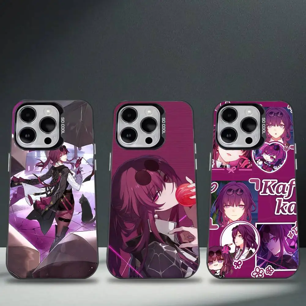 

Honkai Star Rail Game Kafka Phone Case For iPhone 16,15,14,13,12,11,8,7,Pro,Max,Plus,Mini,XS,SE Anti Fall Black Matte Hard