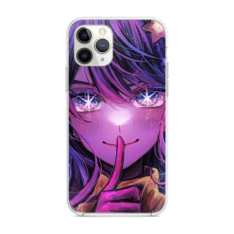 Ainme AI HOSHINO Beauty Phone Case for iPhone 14 13 12 11 XS X 8 7 6 Plus Mini Pro Max SE 2022 Clear Phone Cover Funda