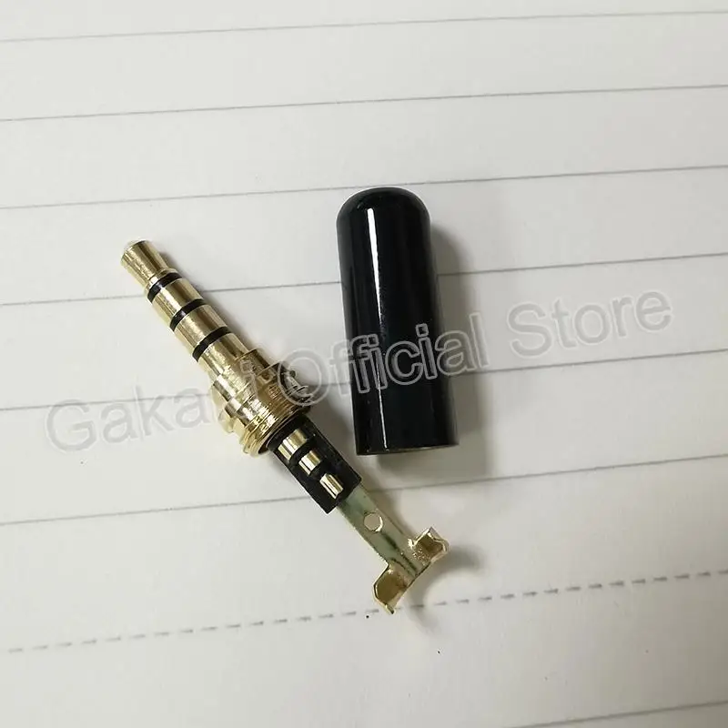 3.5mm Audio Male Connector 4 Pole 3.5 Jack Adapter Headphone Plug Earphone Repair Cable Solder Wire DIY AUX