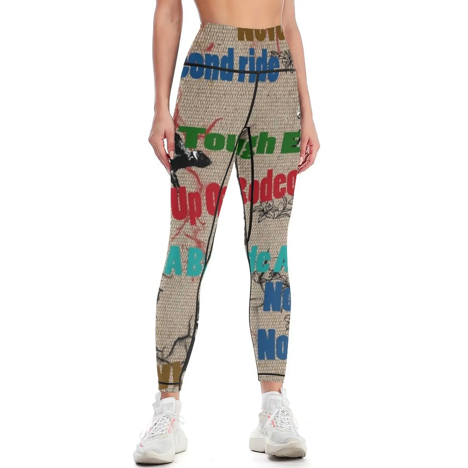 

RODEO ART, RODEO TEE SHIRTS, ROUGH STOCK RIDERS Leggings trousers active wear Womens Leggings