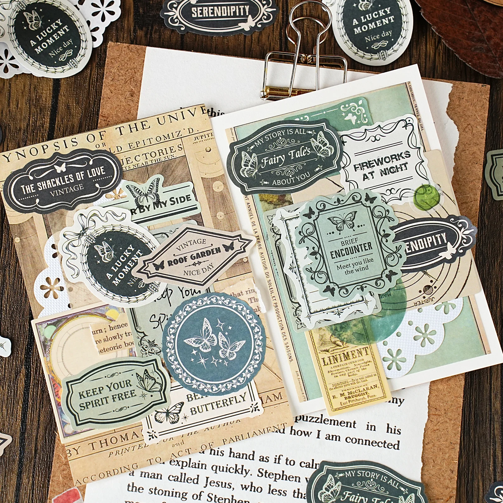 

Mr. Paper, 6 Styles Nostalgic Artist Series Sticker Pack, Stationery Decorative Stickers, Cute Phone Case Stickers