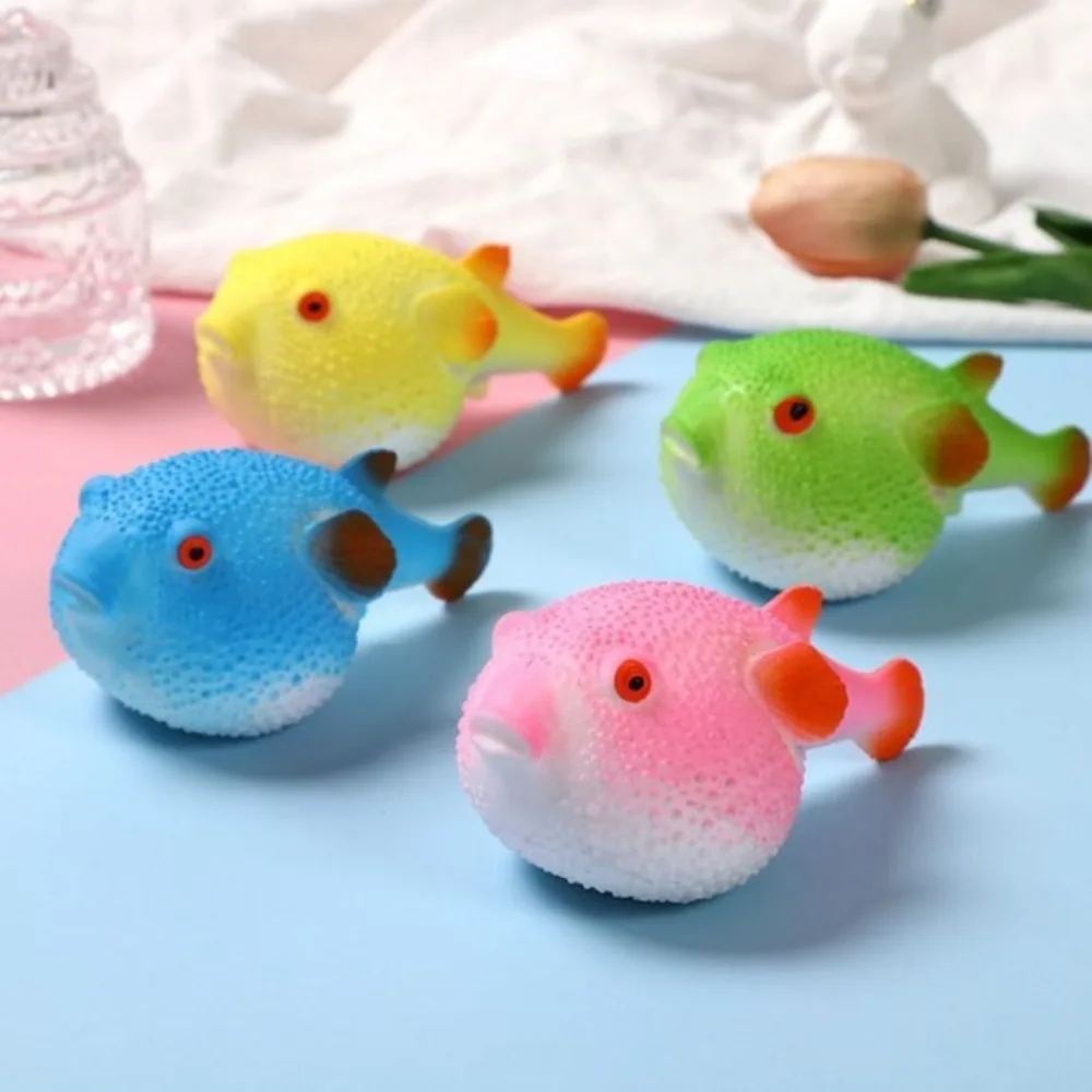 

TPR Cute Pufferfish Stress Relief Toy Fall Prevention Decompression Slow Rise Stress Relief Toy Springback Soft Pinch Soft Toys