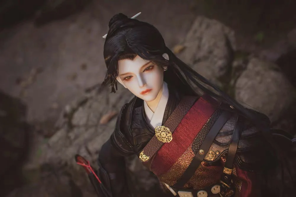 1/3 Scale BJD Doll Wigs Ancient Costume Chinese Hanfu Long Hair Samurai Wig For SD13 Girl SSDF ID72 Uncle Accessories A1941