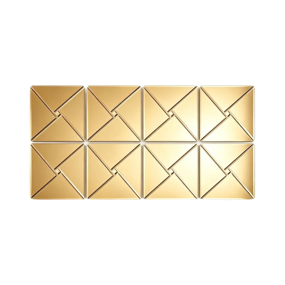 8Pcs 30x30cm Geometric Triangle Mirror Sticker Easy Peel Self-adhesive For Home Wall Bedroom Living Room Decor Accessory