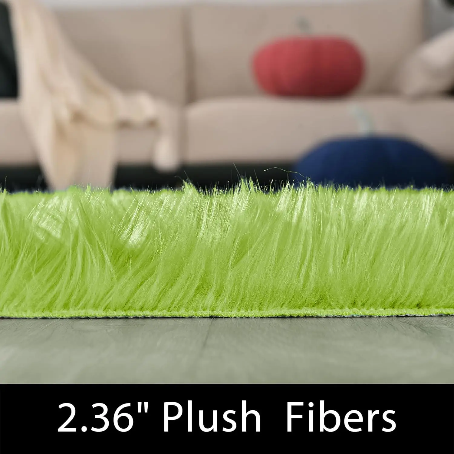 Latepis Fluffy Olive Grass Green Rug 5X7 Area Rug For Bedroom Rug Faux Sheepskin Fur Rug For Living Room Sofa Floor Shaggy Rug