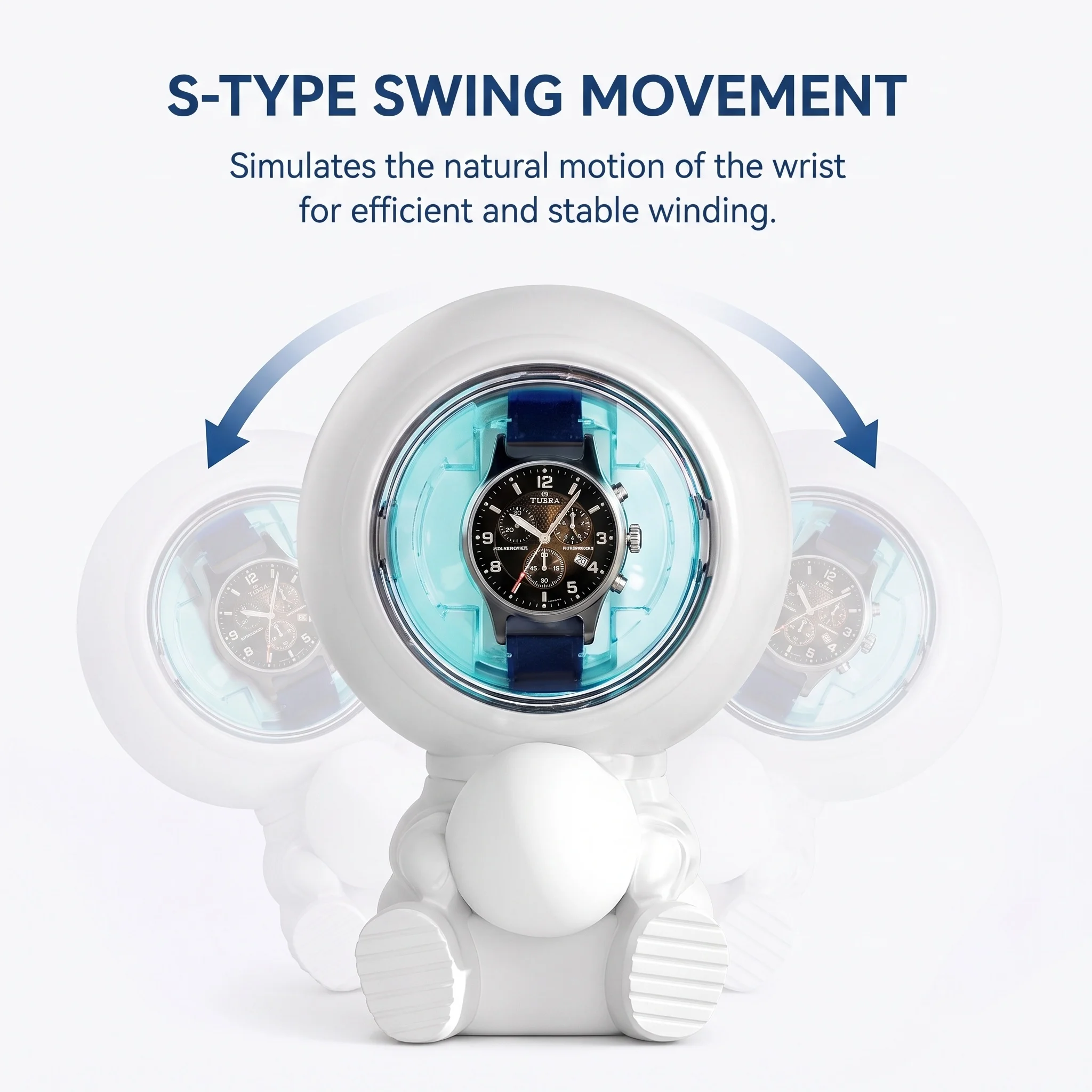 Spaceman Watch Winder RGB LED Ambient Light Anti-Magnetic Automatic Watch Shaker