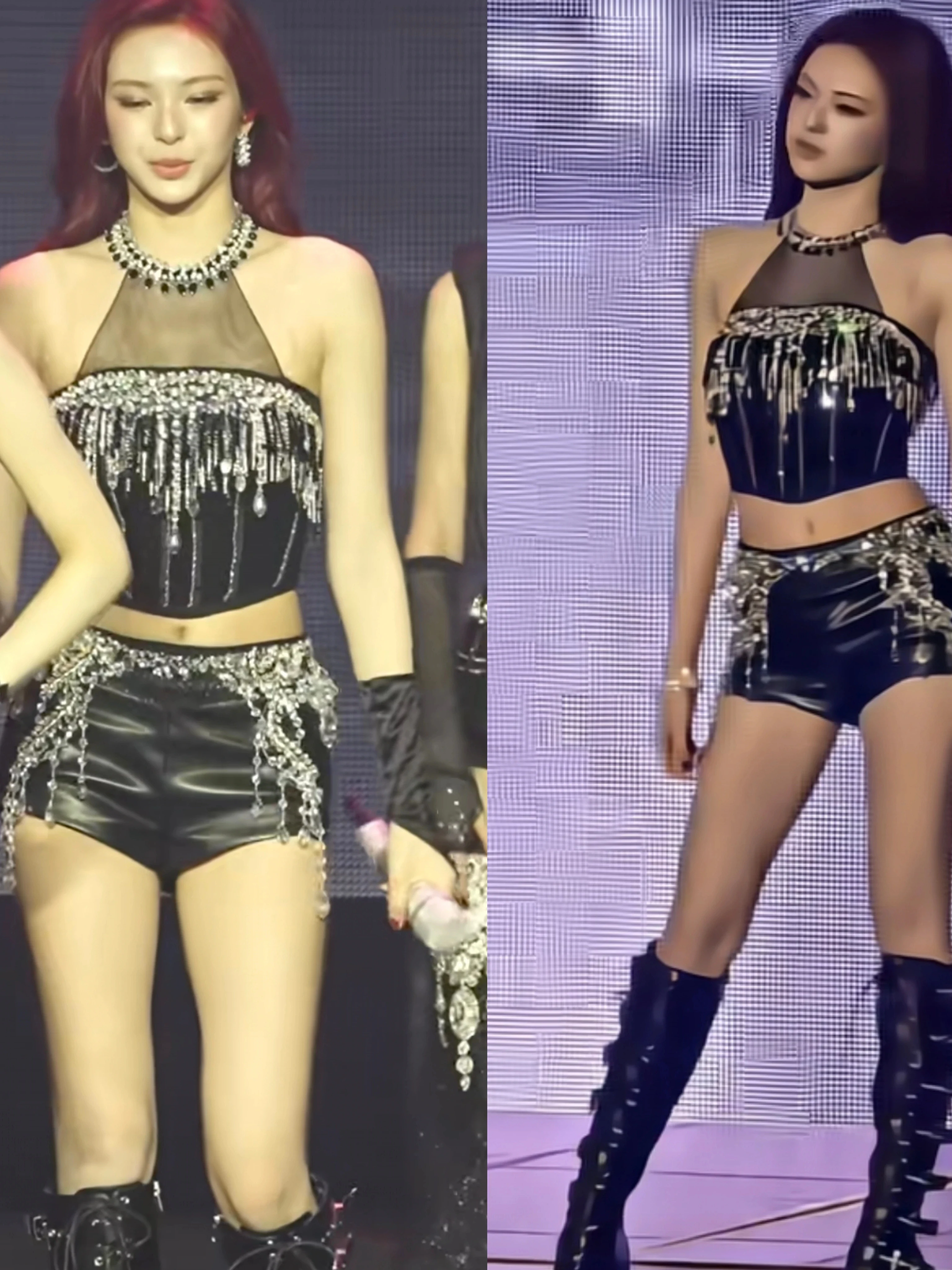 Sexy Stage Performance Costume Kpop Bar Chiqiita Song Dress Female Fans Club Wear Sparkling Fabric All Seasons Universal