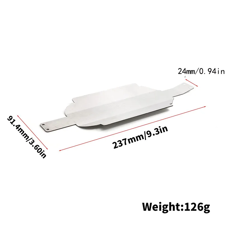 SCY 16101/16102/16103 Pro Stainless Steel Chassis Skid Plate for 1/16 RC Car, Heavy-Duty Gearbox Protector Upgrade Parts