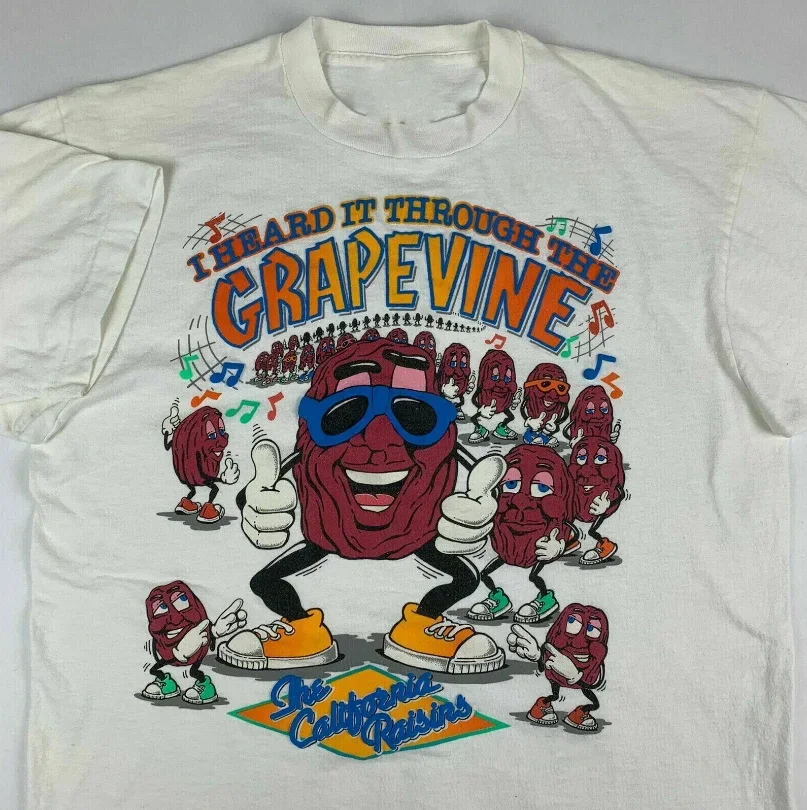 New The California Raisins Grapevine Cotton White Men T-Shirt,new