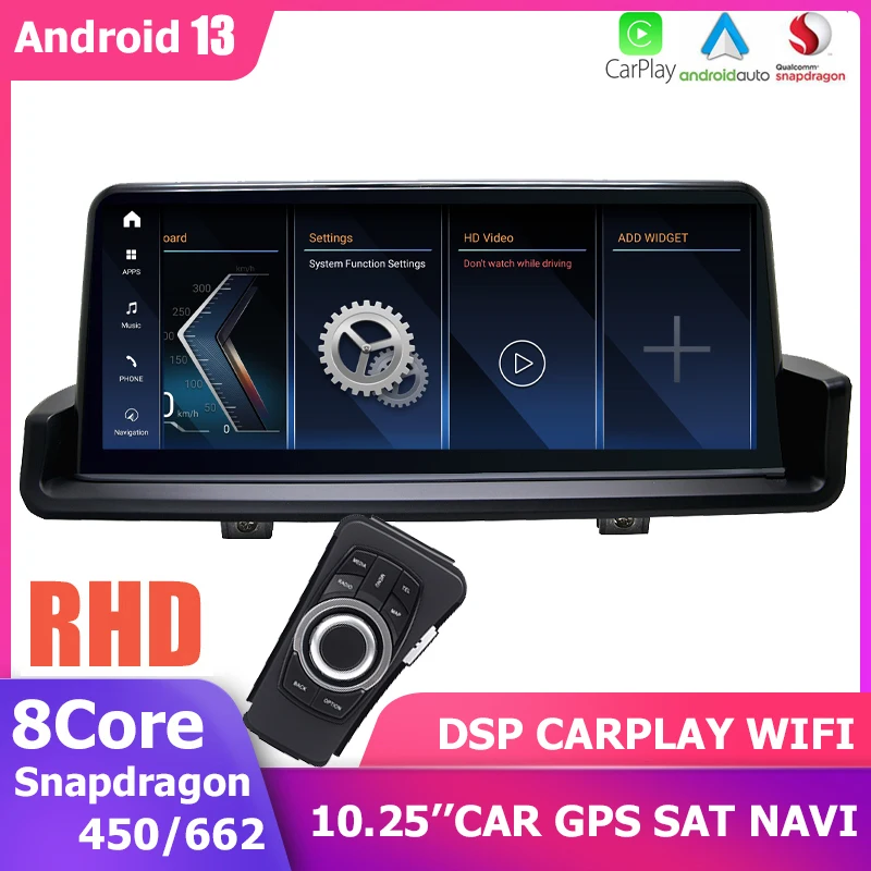 

10.25''Car Radio Stereo For RHD BMW 3 Series E90/E91/E92/E93/M3 Carplay Android 13 Navigation GPS player Right Hand Drive WIFI