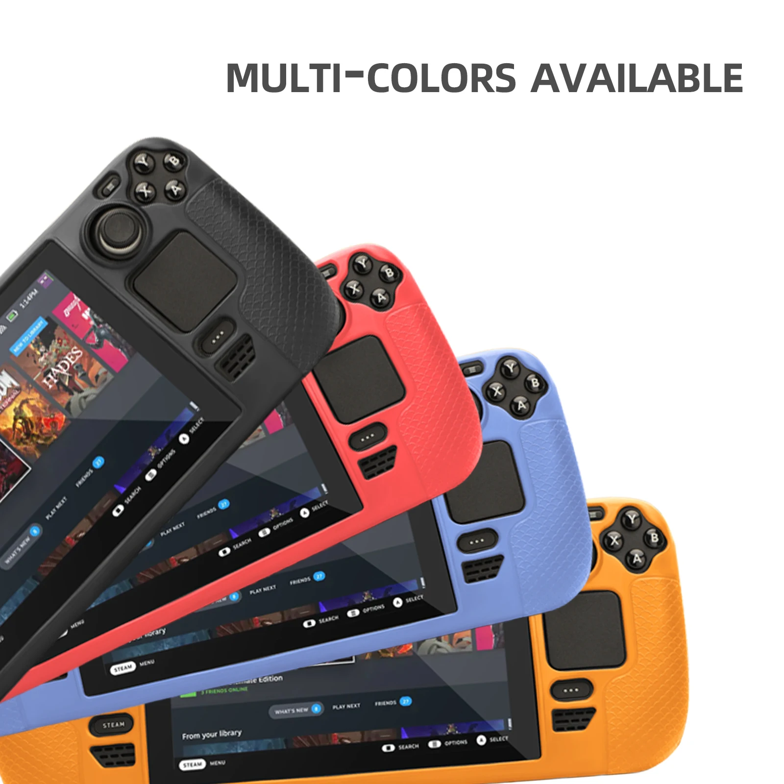 Hifylux Silicone Protective Case Non-Slip and Anti-Scratch Cover Protector for Steam Deck Game Console