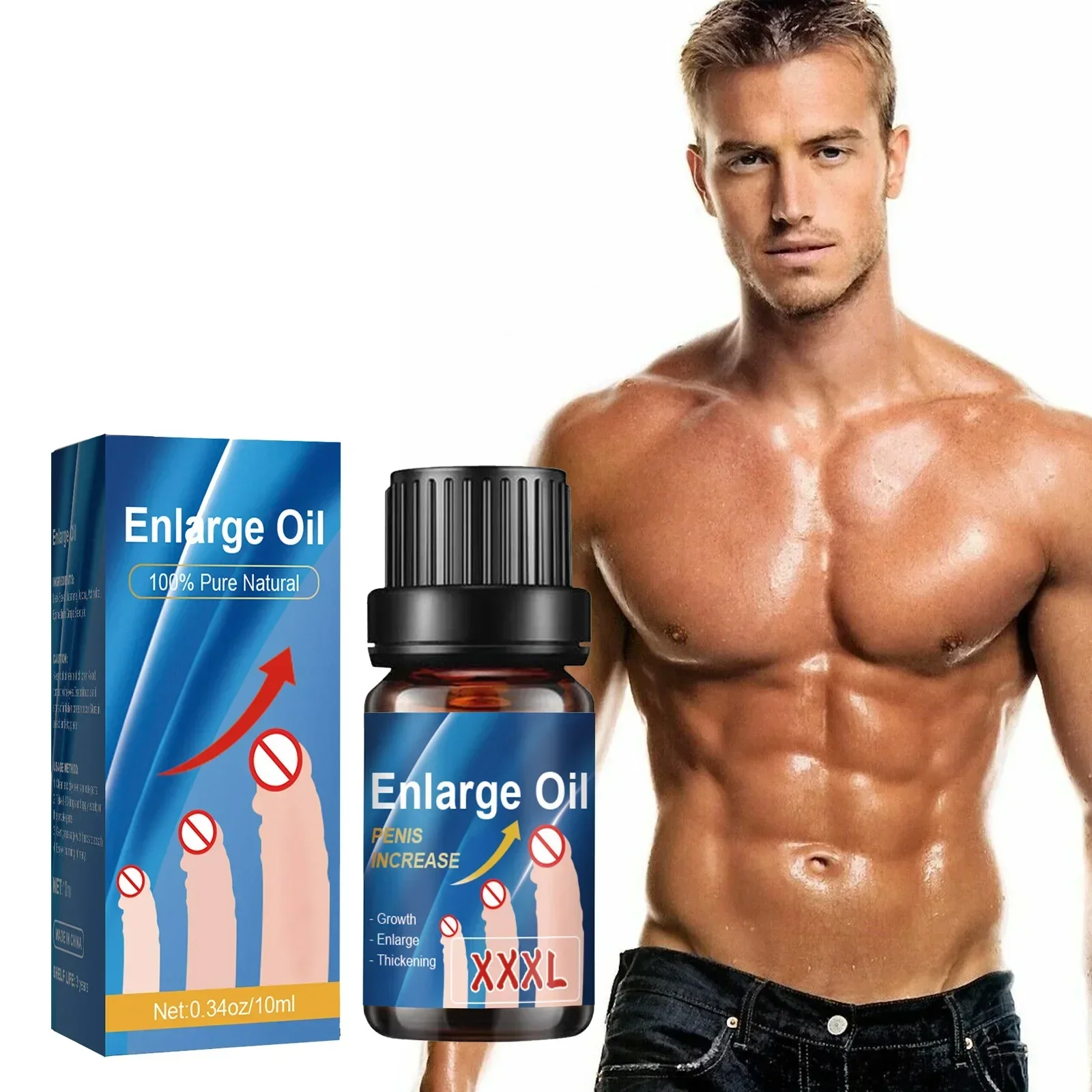 Penis Thickening Growth Man Biggest Enlargement Liquid Cock Erection Enhance Health Care Enlarge Massage Essential Oil