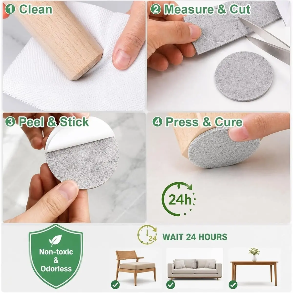 Self-Adhesive Felt Tape Thickness 2 mm Felt Strips Self-Adhesive 5 cm X 12 M,for Cutting Felt Gliders Roll Felt Tape