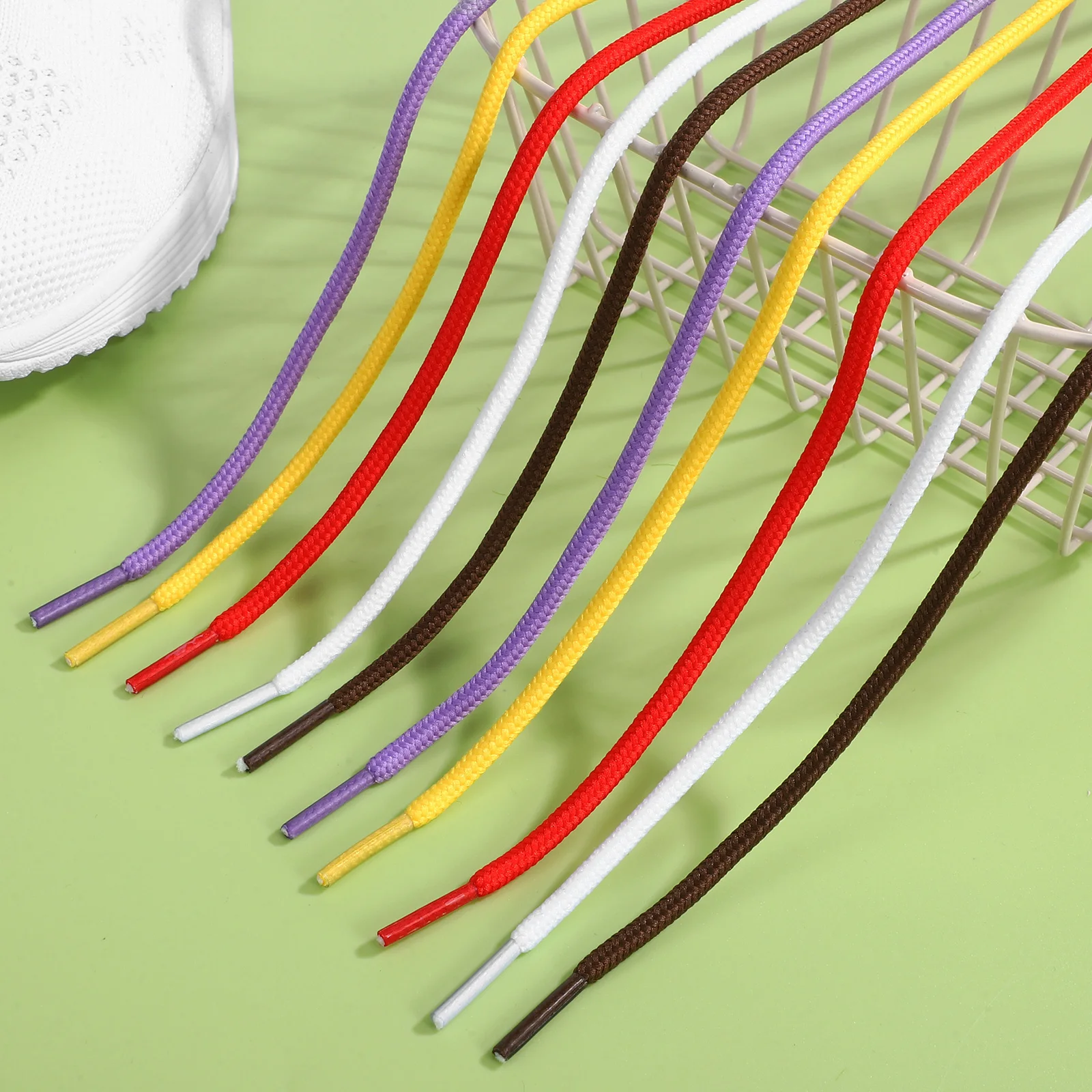 

30pcs Colored Sneaker Shoe Laces Shoe Laces Soft Durable for Casual Athletic Shoes Boots Skates Add Round Shoelaces Style