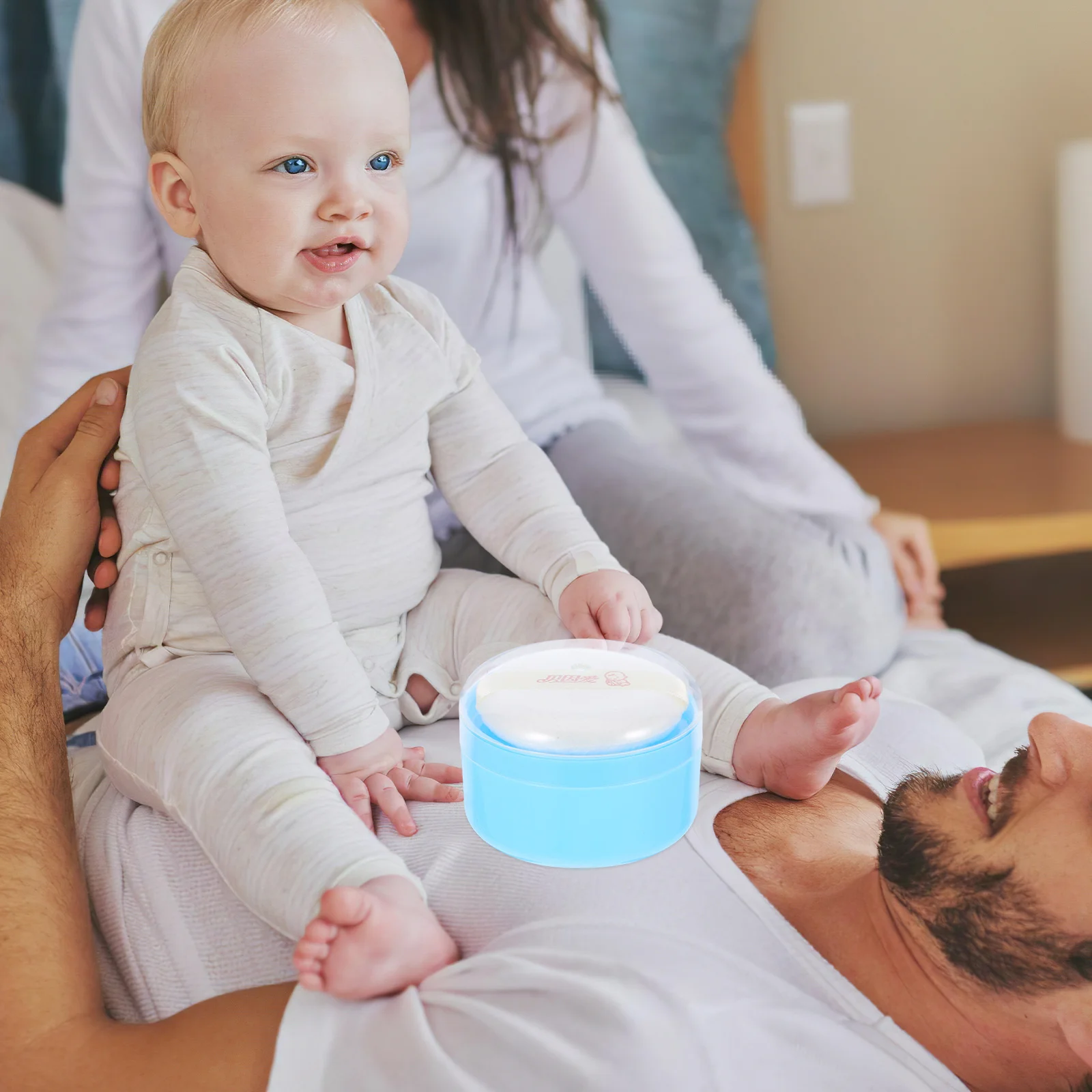 صندوق بودرة الجسم، حاوية منتفخة للأطفال، مجموعة أدوات العناية بالبشرة من Talcum