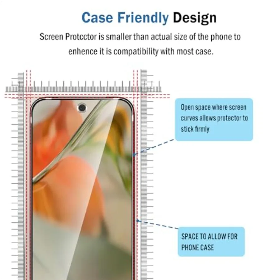 Confezione da 2 pellicole protettive pieghevoli per Google Pixel 9 Pro [solo schermo frontale] Pellicola in vetro temperato 9H a copertura totale HD Clear Scratch Res