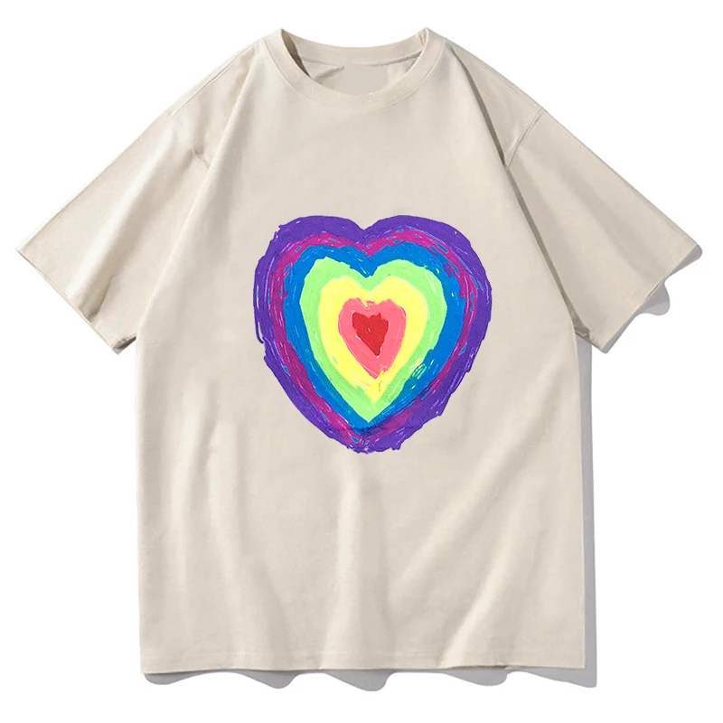 Coldplay ALL MY LOVE Heart T Shirt For Men Pattern T-Shirt Fashion Streetwear Short-Sleeved Tees Loose Tops Pure Cotton Clothes