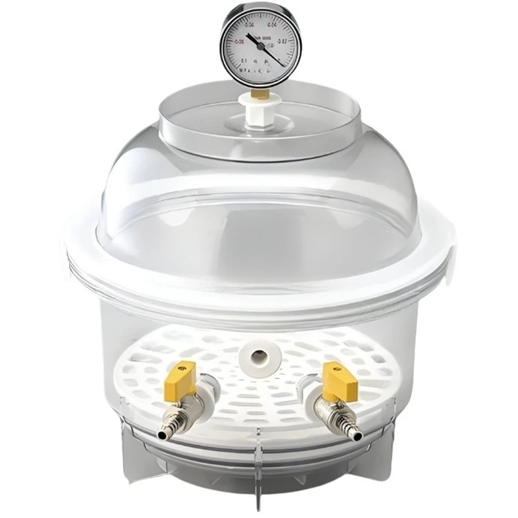 Laboratory plastic vacuum dryer 250mm double valve vacuum vacuum transparent non-cracking moisture-proof pump