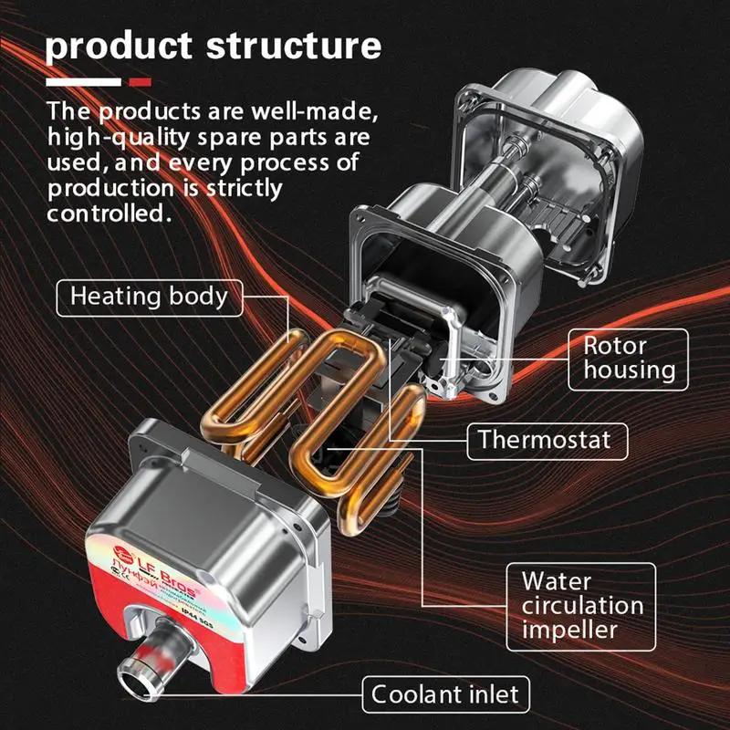 2000W Car Engine Heater Auto Preheater Coolant Heating Air Parking Heater Antifreeze LF Bros Diesel Car Heater Auto Accessories