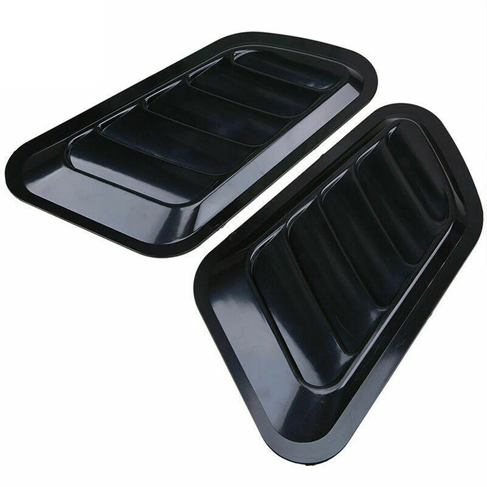 2PCS Car Sticker Carbon Fiber Hood Vent Cover Sticker Side Hood Scoop Bonnet Vent Cover for Auto Accessories Exterior Stickers