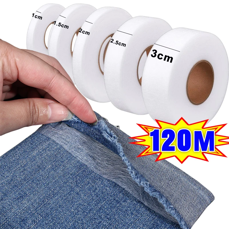 

Double-sided Non-woven Interlining Adhesive Tape Iron On Hem Tape Edge Shorten Repair Pants For Hats Clothes DIY Sewing Crafts