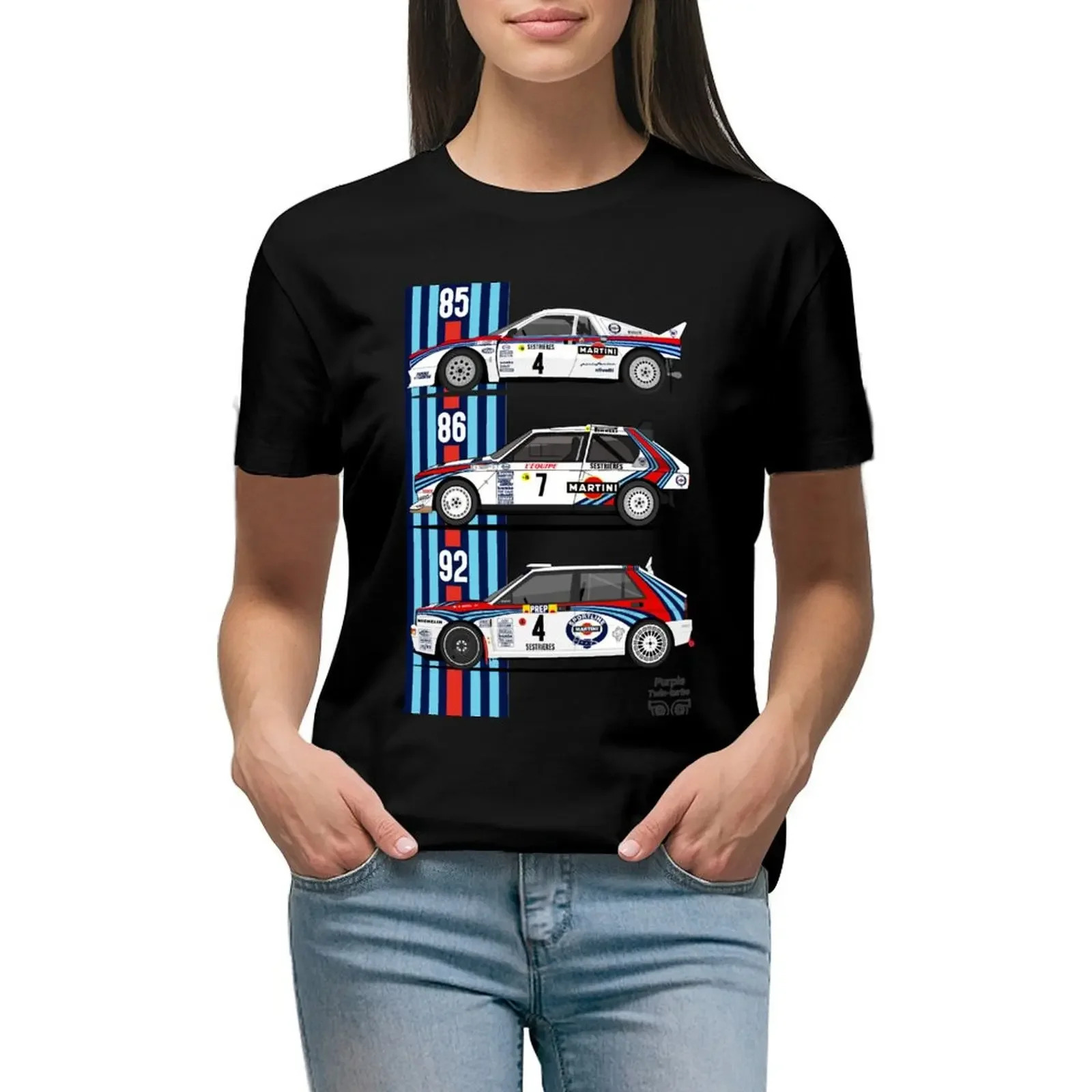 

Lancia Martini trio T-Shirt Aesthetic clothing Female clothing anime clothes t-shirts for Women graphic tees funny