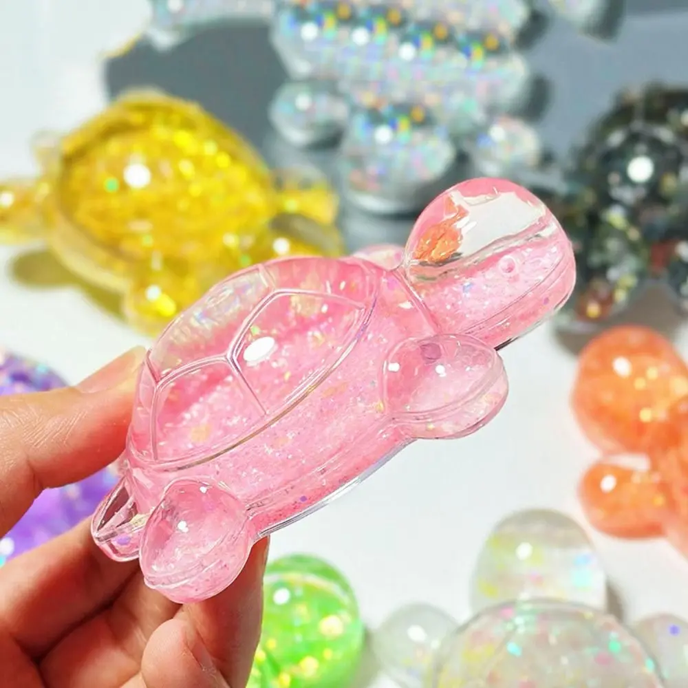 Flash Stromend Zand Snoep Kleur Schildpad Poppen Miniatuur Schildpad Standbeeld Leuke Cartoon Schildpad Speelgoed Kawaii Mini Schildpad Klein Ornament
