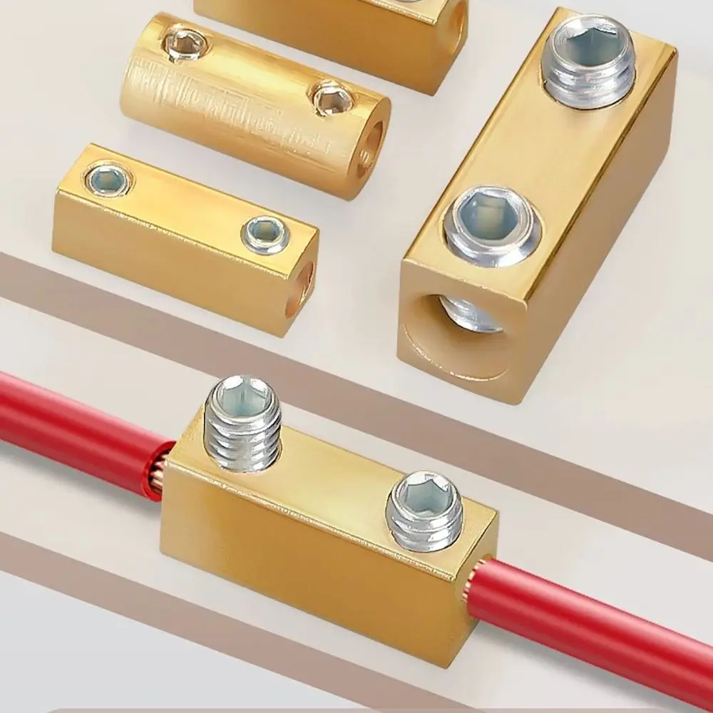 10/20Set High Current Waterproof Wire Butt Joint 1 in 1 out 10/20/60A With Heat Shrink Tubing Pressure Free Brass Terminal Block
