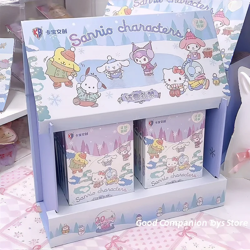 genuine-sanrio-family-praise-to-velvet-snow-collection-polaroid-card-my-melody-kuromi-rare-dual-character-girl-anime-gift-toys