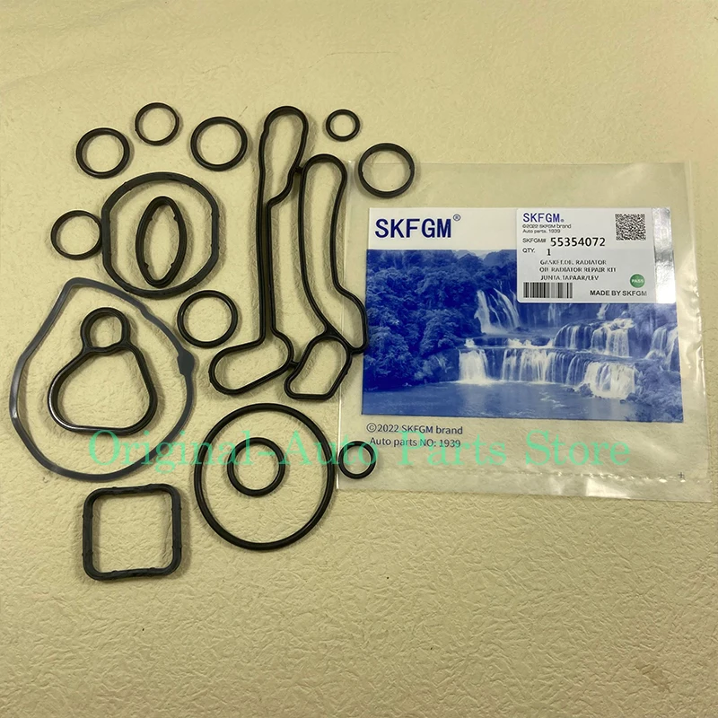 Engine Oil Cooler Repair Kits Gaskets 55354072 2724577 For Chevrolet Cruze Sonic Trax Croma Opel Orlando Astra Zafira