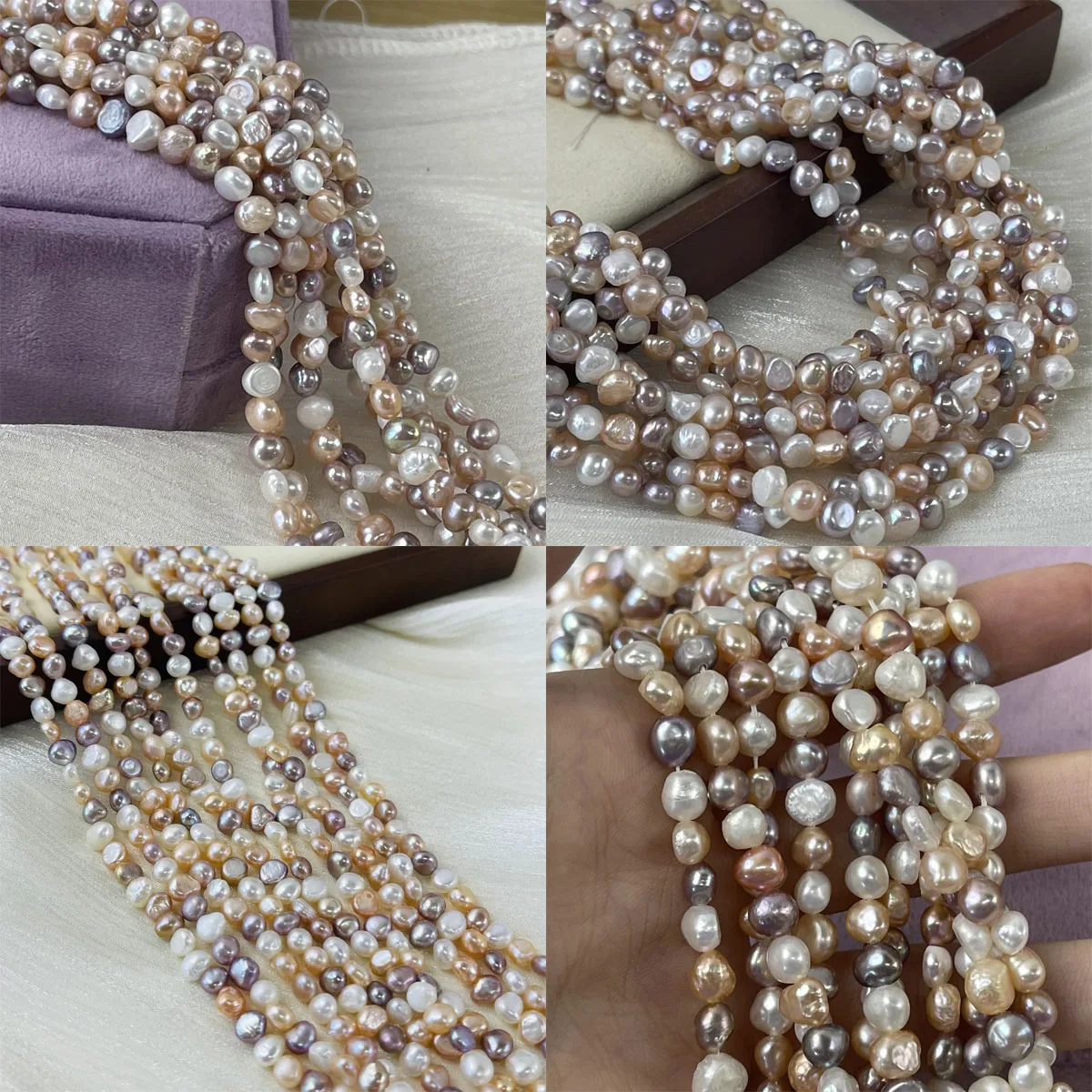 

5-6mm Candy Color Irregular Shape Natural Freshwater Pearl Loose Beads for Jewelry Making DIY Women Necklace Bracelet Accessory