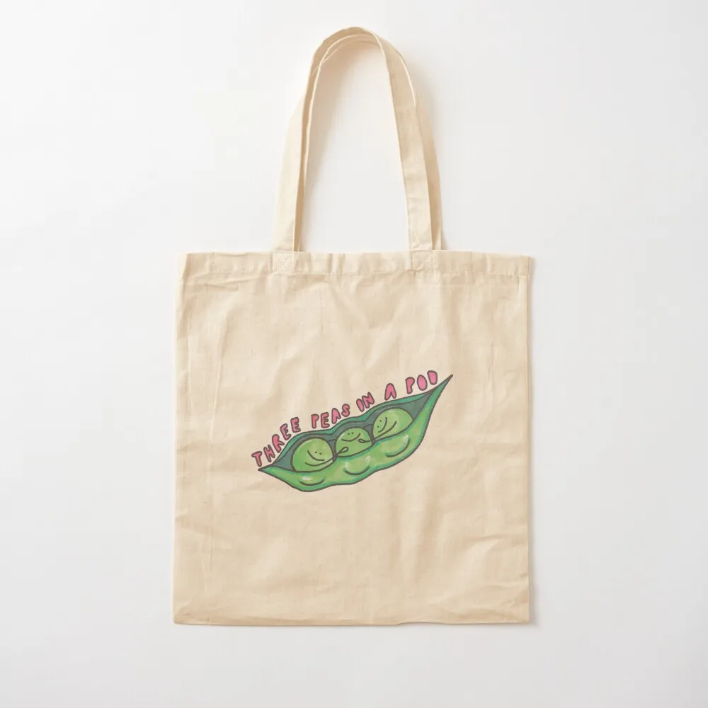 Three Peas in a Pod Tote Bag tote bags men Shopper bag Canvas stote bag