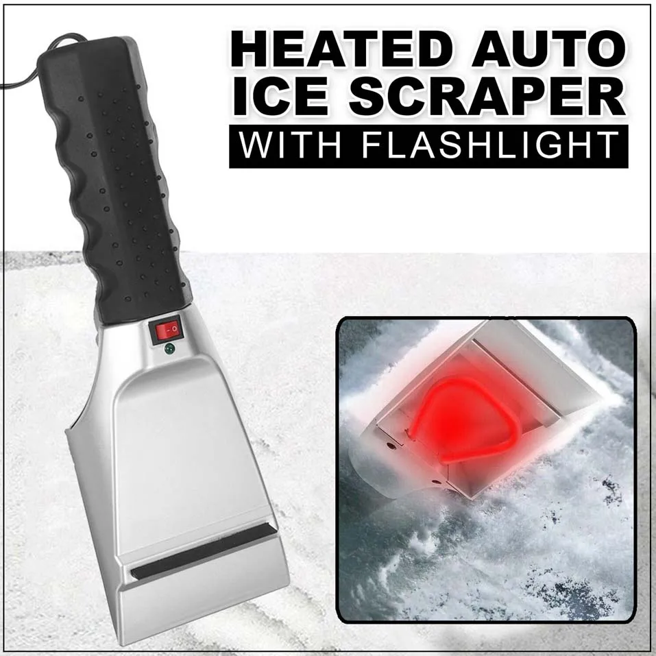 

Winter Electric Heater Car Ice Scraper Windshield Glass Snow Shovel Removal Defrost Cleaning Tool 12V Heat Snow Scraper