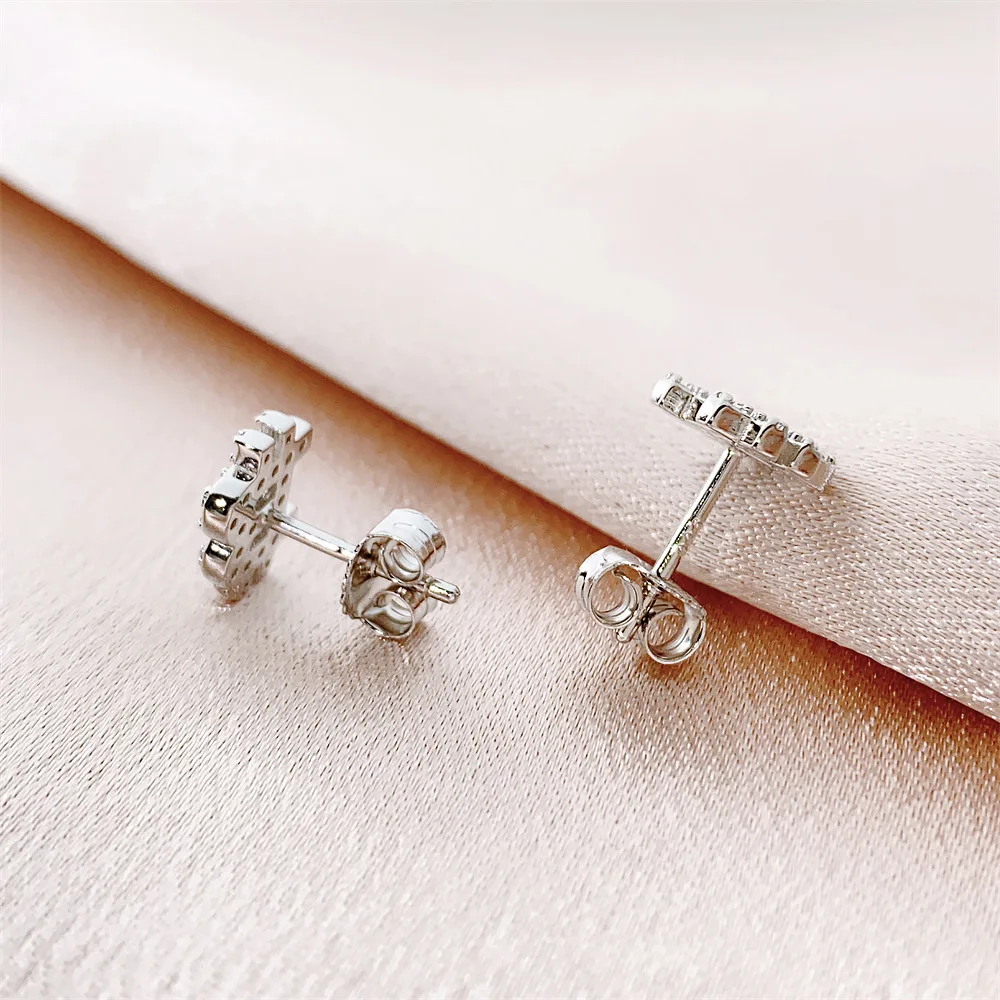 Imagem -03 - Bitcoin Moissanite Brincos para Mulheres Iced Out Prata S925 Ear Studs Passe Diamantes Tester Hip Hop Jóias com Gra