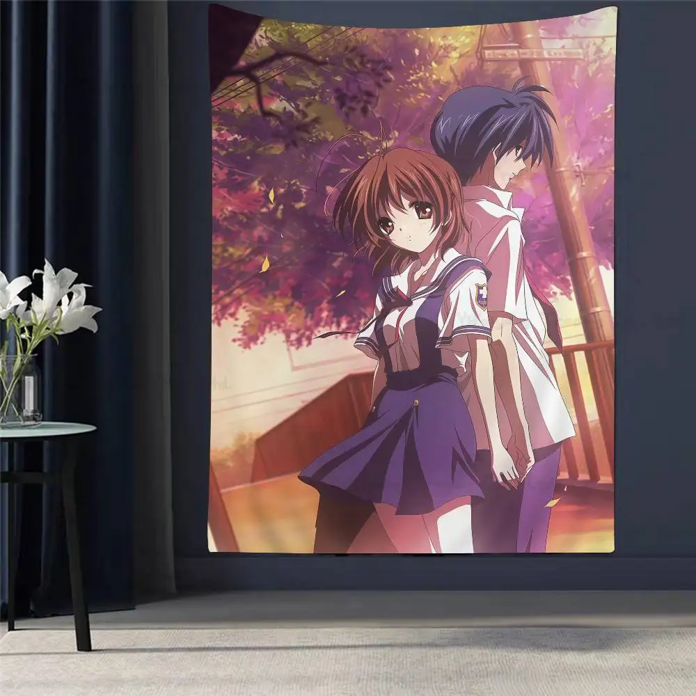 

Keroro Gunsou Frog Anime Tapestry Hippie Flower Wall Carpets Dorm Decor Wall Hanging Home Decor