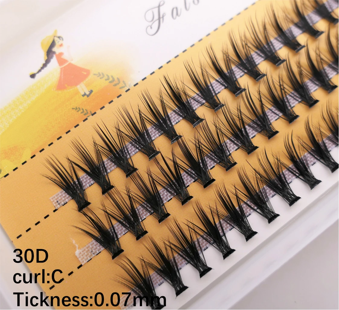 20D/30D Mink Eyelashes 60 bundles/box eyelashes extensions 3D Russia Individual Eyelash Cluster Makeup Tools Lashes wholesale