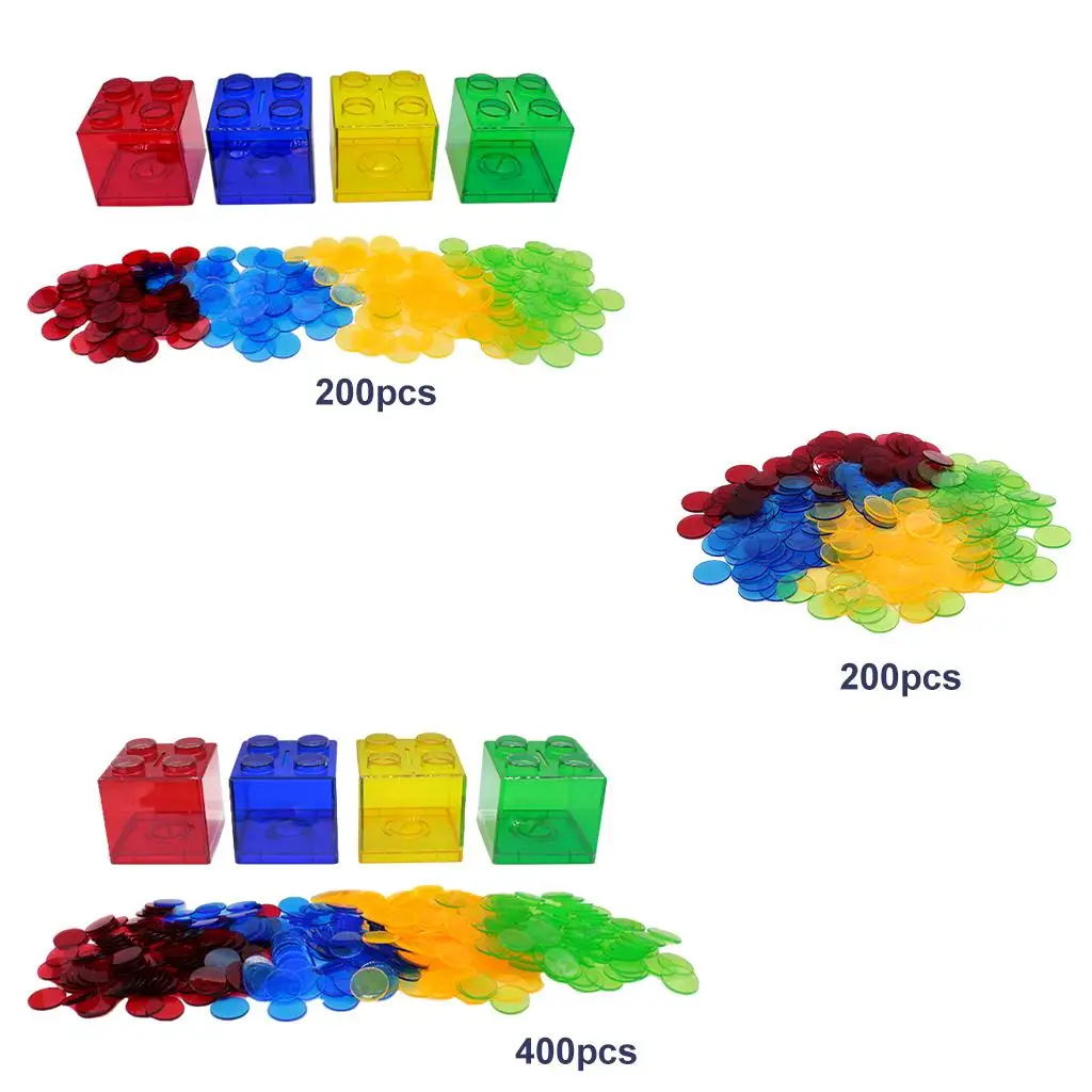 

4 Colors Bingo Chips Kids Math Educational Counting Sorting Grouping Toys