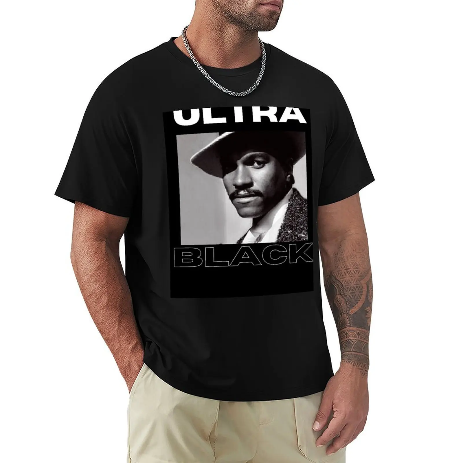 uUltra Black Billy Dee Williams T-Shirt Functional Casual Short Sleeve Tee