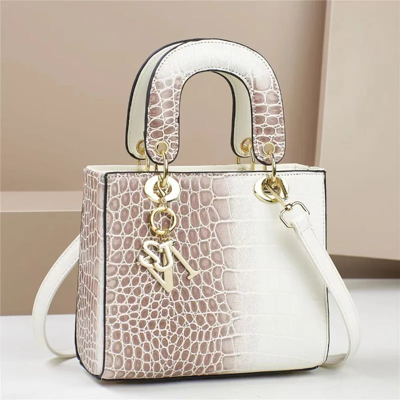 2024 New Designer Crocodile Leather Women Shoulder Bag High Quality Tote Lady Bag Luxury Women's Crossbody Bag Handbag