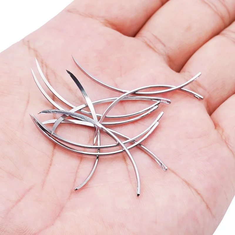 1 Pack Veterinary Suture Needlel Suture Curved Needle Pet Pig Suture Veterinary Tool Surgical Trigeminal Needle