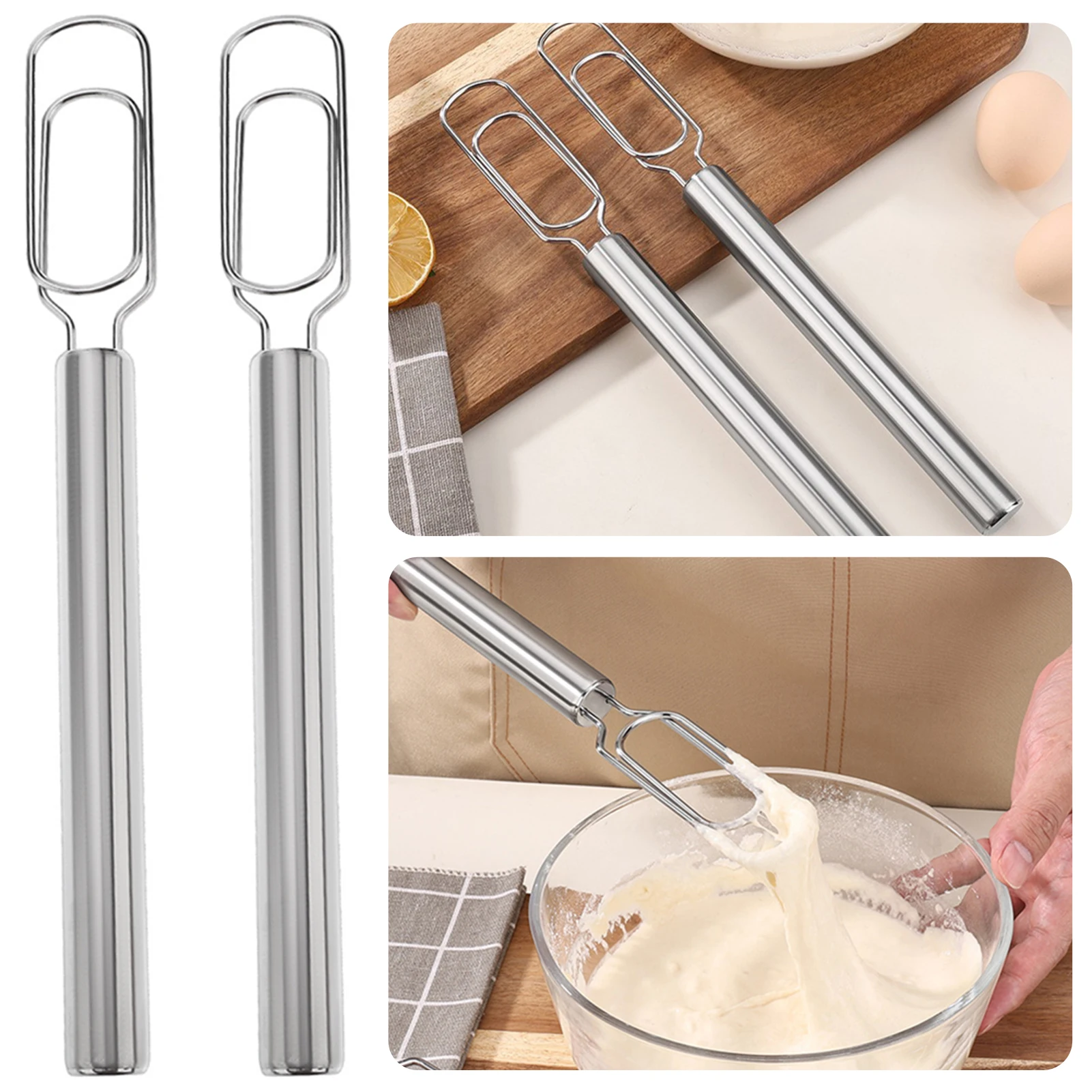 Kitchen Baking Cake - Roestvrijstalen mengstaaf, fermenterende bloemmixer, huishoudelijk taartbakgereedschap,