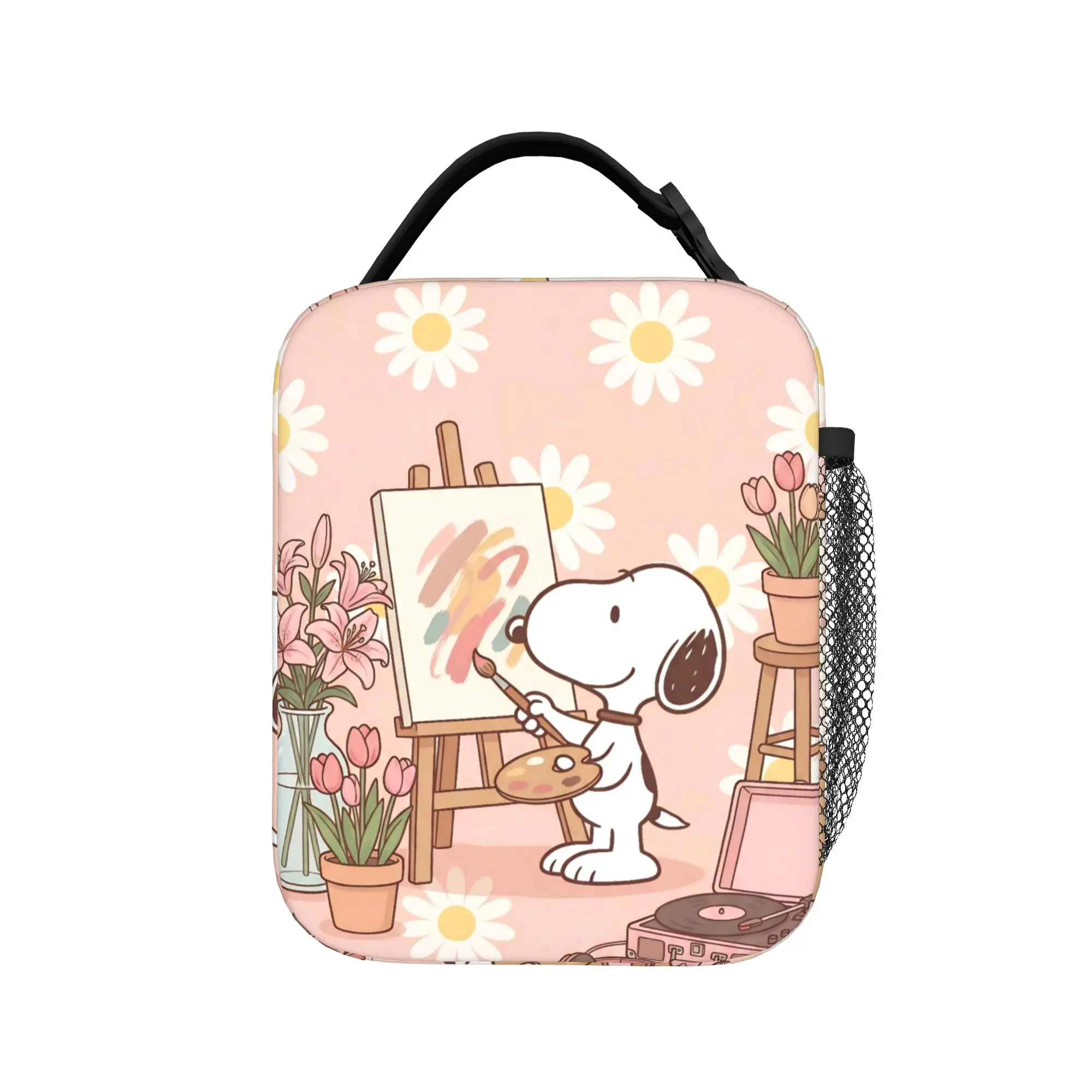 Drawing Cute S-Snoopys Insulated Lunch Bag Portable  Meal Container Cooler Bag Tote Lunch Box School  Picnic Food Storage Bags